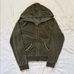AEO Velour Zip Up Jacket
